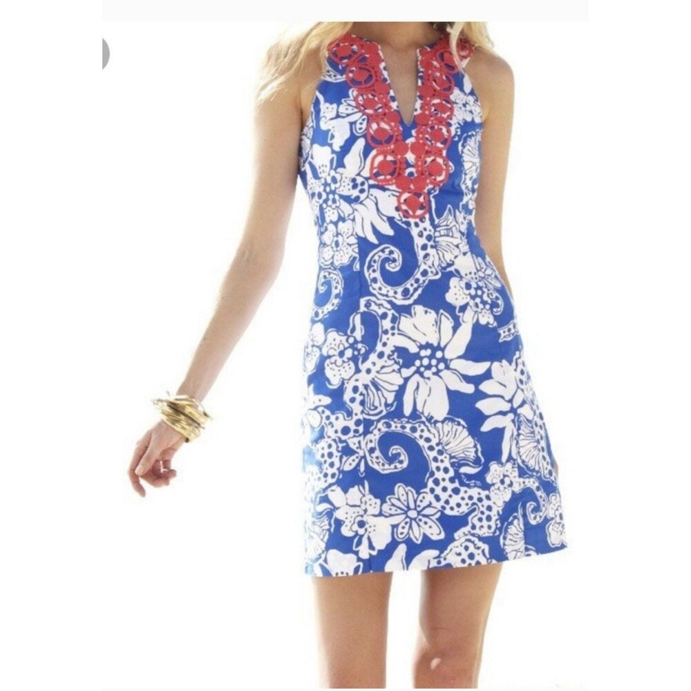 Lilly Pulitzer Augusta shift dress Deep Sea blue size 0